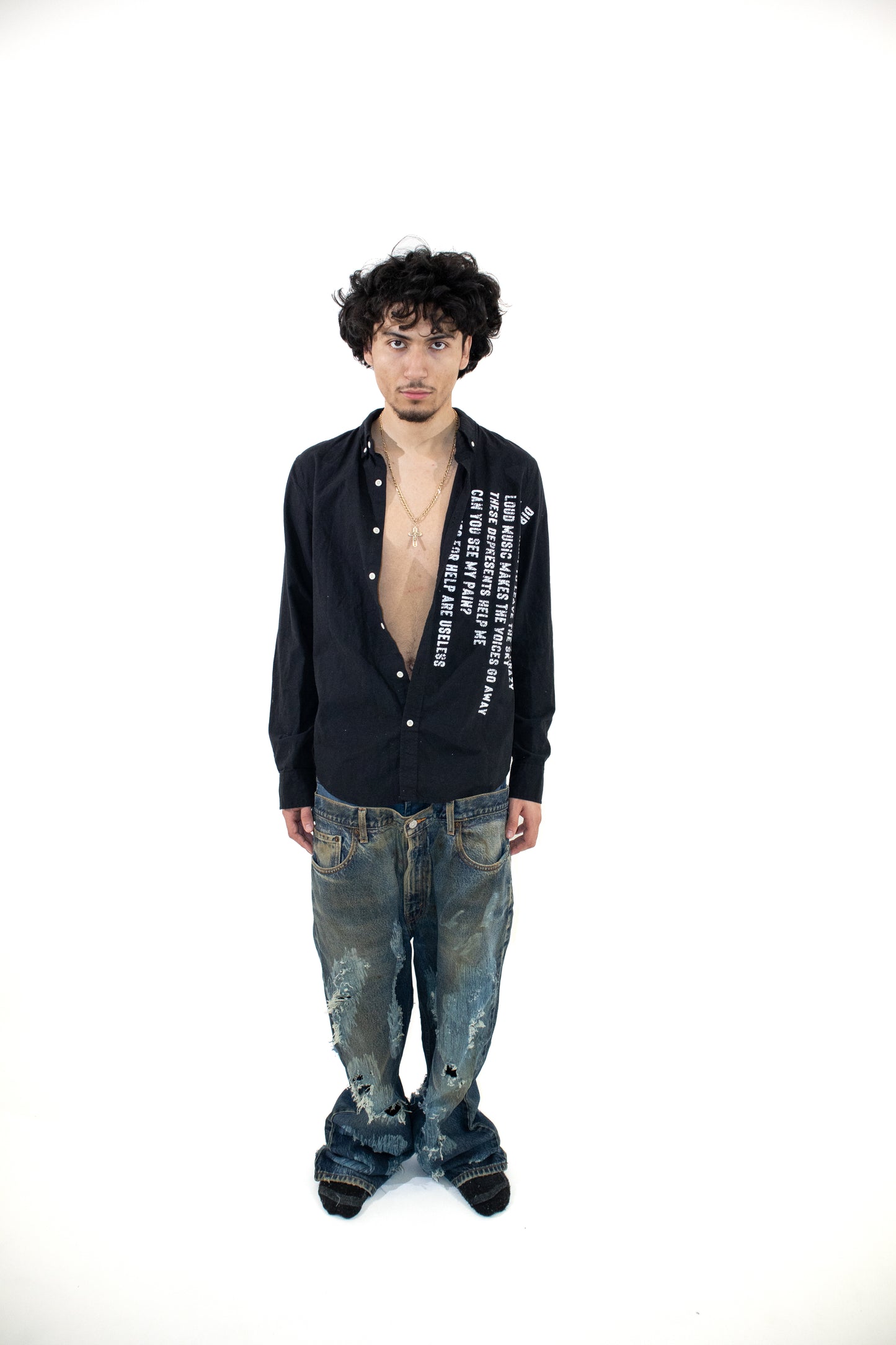 1-1 Double Stacked Fendi Denims