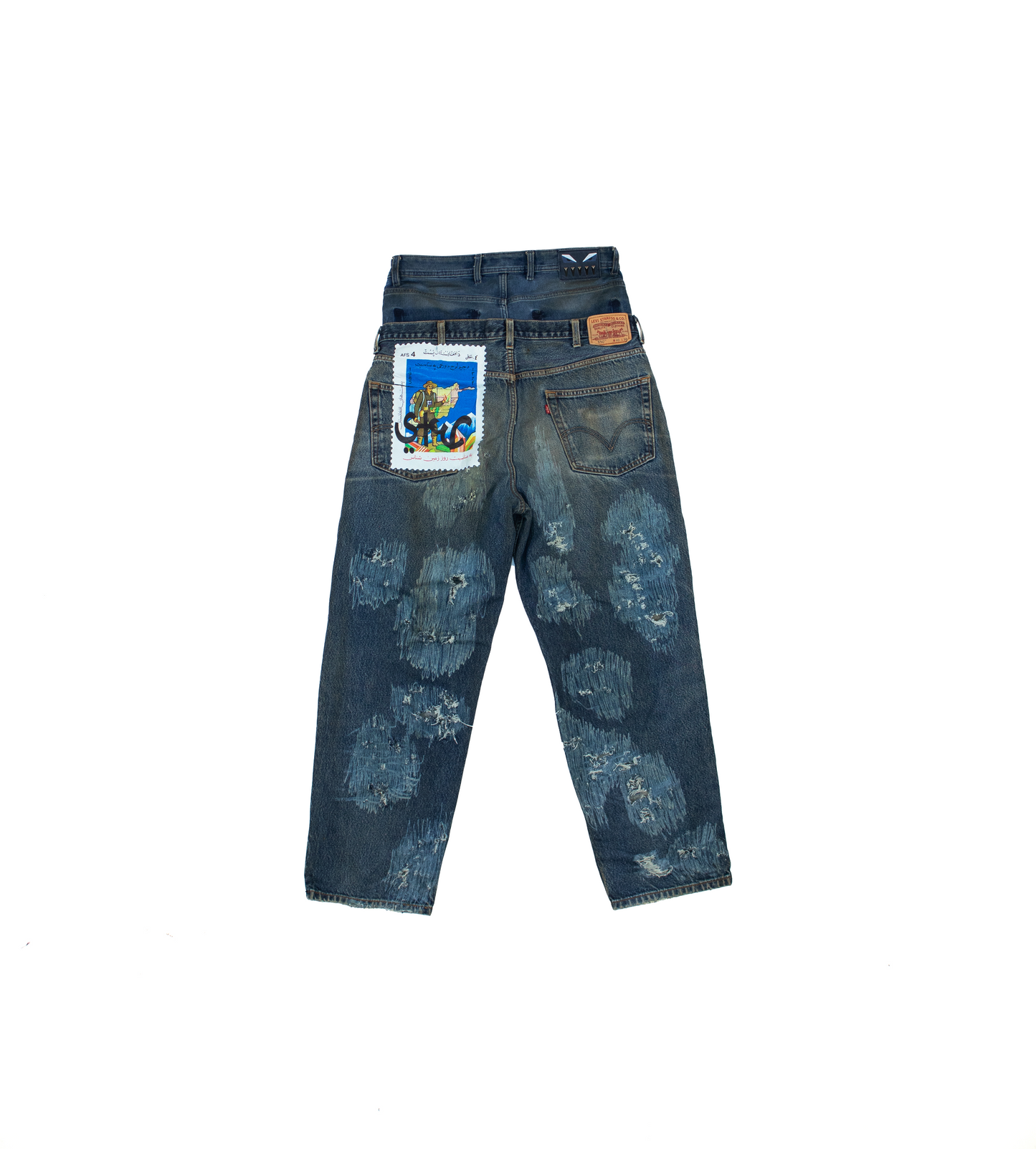 1-1 Double Stacked Fendi Denims
