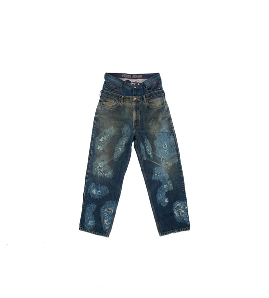 1-1 Double Stacked Fendi Denims